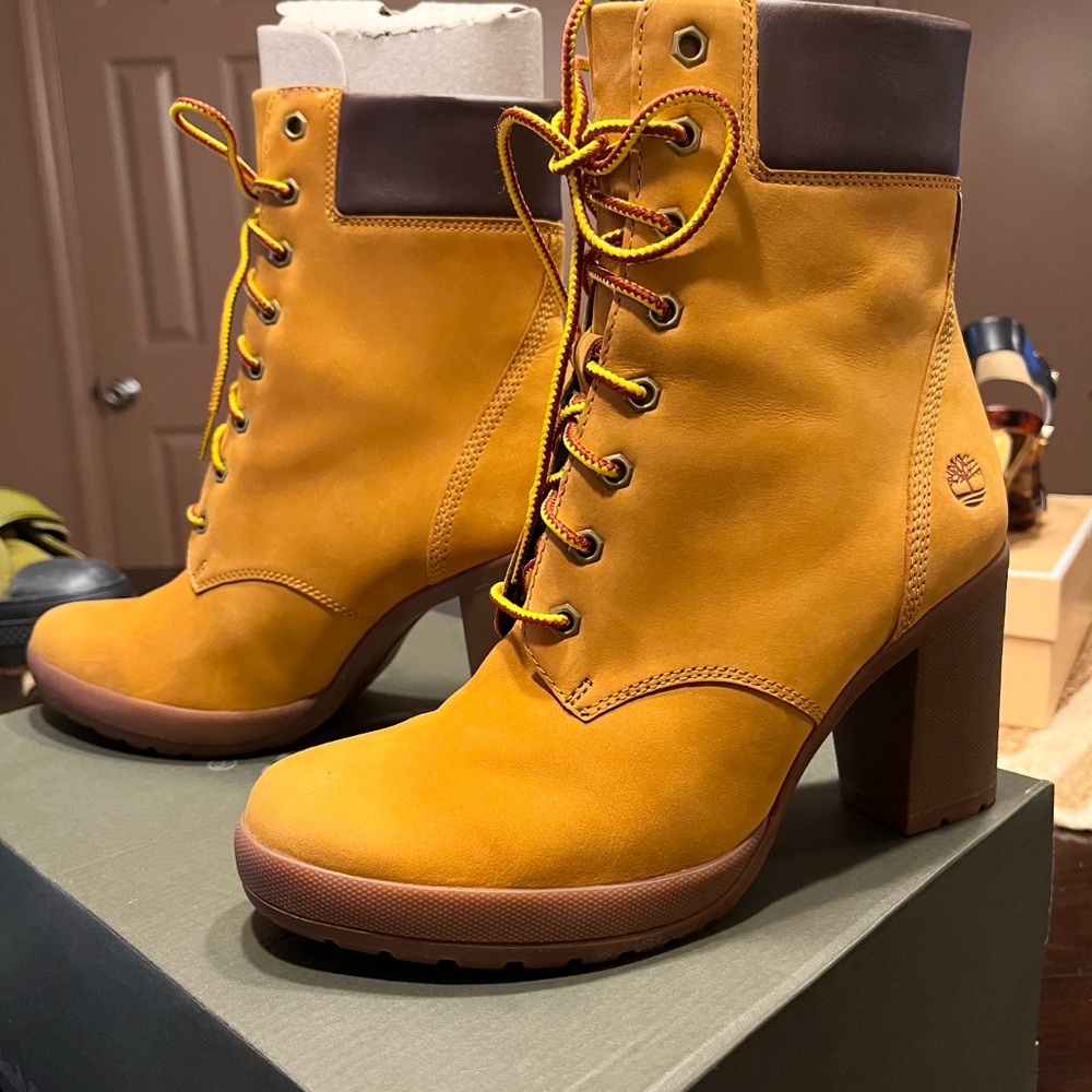 Gold ladies Timberland boots
